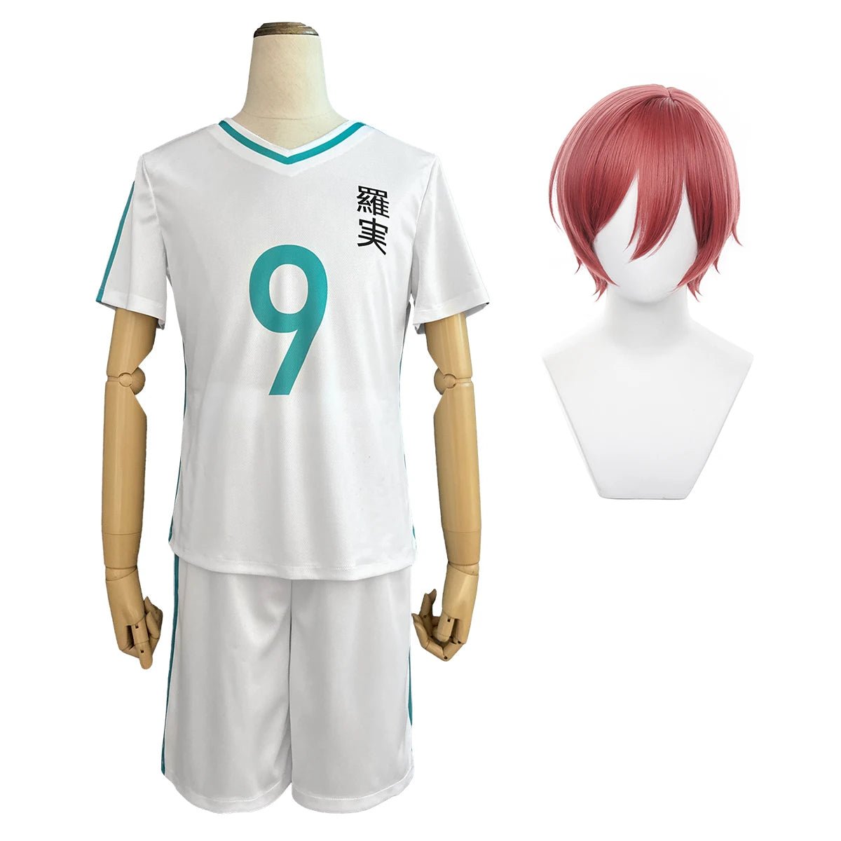 Fantasia Chigiri Blue Lock Cosplay - Peruca, Uniforme Escolar Esportivo e Shorts - Estrela Cosplay