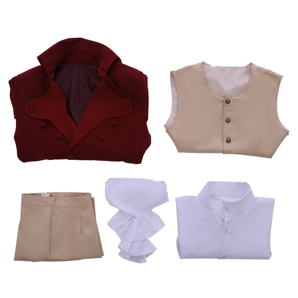 Fantasia de Aaron Burr de Hamilton - Traje Aristocrata Colonial | Série Medieval Estrela do Cosplay - Estrela Cosplay