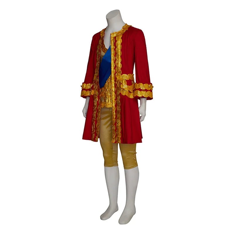 Fantasia Medieval Príncipe Edward - Terno Nobre Barroco Vermelho Vitoriano para Homens | Estrela do Cosplay - Estrela Cosplay