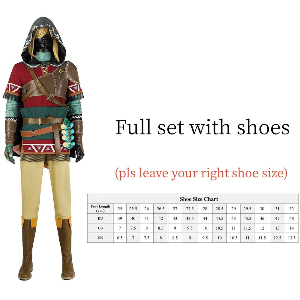 Jogo Zelda Cosplay Túnica Hyliana Armadura Fantasia Batalha para Homens Uniforme Completo Halloween Carnaval Fantasia - Estrela Cosplay