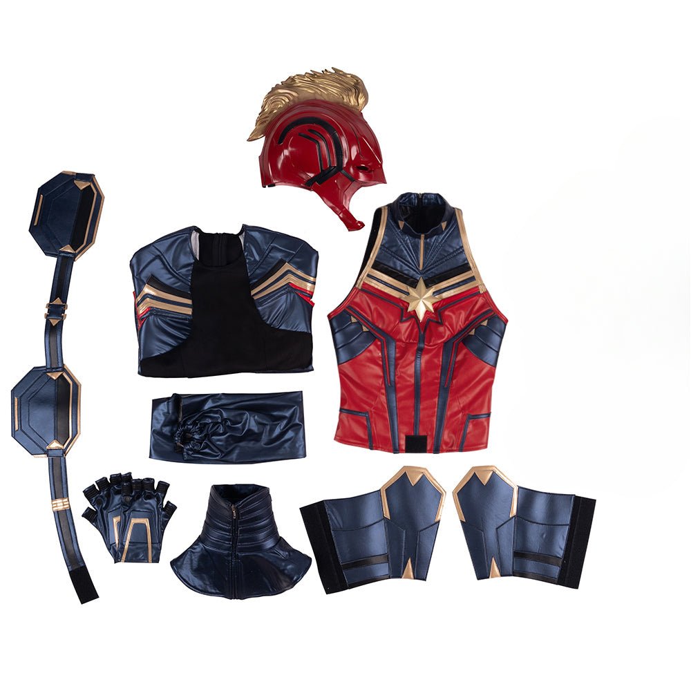Traje de Cosplay Captain Marvel Avengers Endgame - Réplica Premium do Filme - Estrela Cosplay