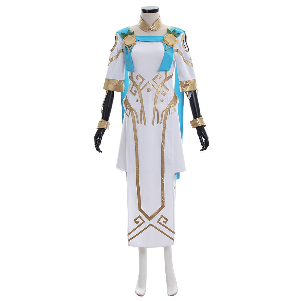 Fantasia de Cosplay Overwatch Mercy Angela Ziegler Skin Jogos de Verão - Conjunto Completo - Estrela Cosplay