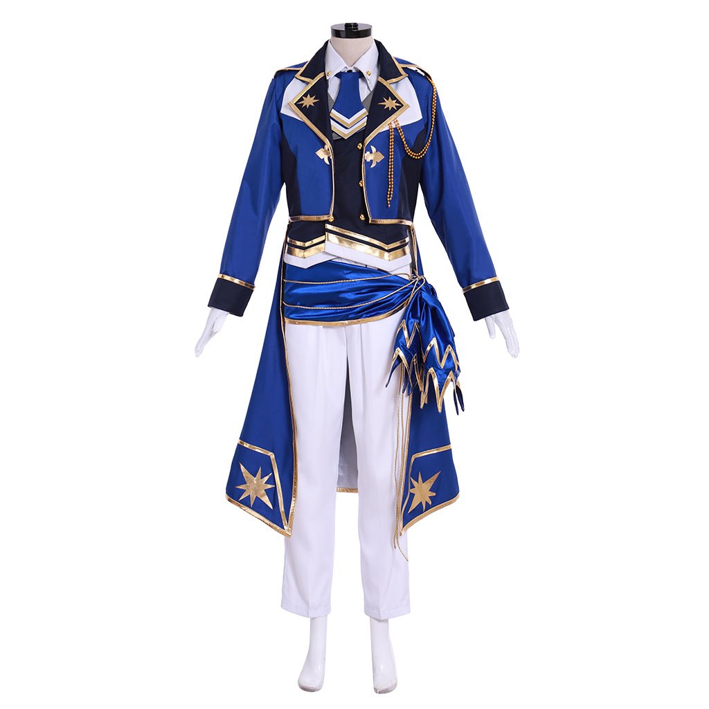 Traje de Cosplay Cavaleiro Sagrado do Leão Dourado Leo Tsukinaga Bloomed Ensemble Stars - Estrela Cosplay