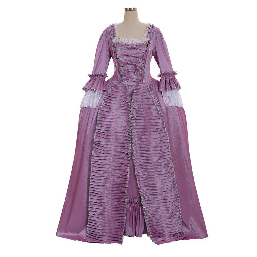 Vestido Rococó Roxo do Século 18 - Elegante com Rendados e Pregas da Estrela do Cosplay - Estrela Cosplay