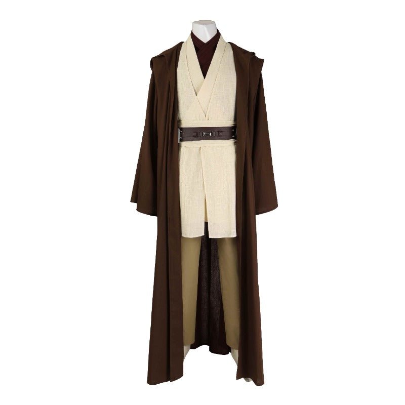 Traje de Cosplay de Obi-Wan Kenobi - Roupa de Jedi Conjunto Completo para Halloween e Festas - Estrela Cosplay
