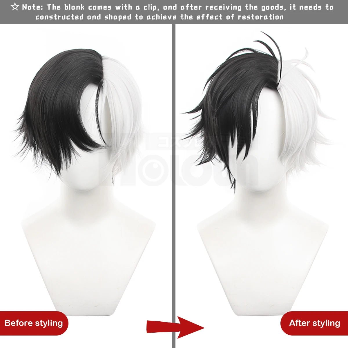 Peruca de Cosplay Haruka Sakura de Wind Breaker, Fibra Sintética de Alta Qualidade, Tamanho Ajustável, Presente para Halloween - Estrela Cosplay