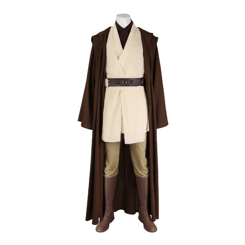 Traje de Cosplay de Obi-Wan Kenobi - Roupa de Jedi Conjunto Completo para Halloween e Festas - Estrela Cosplay