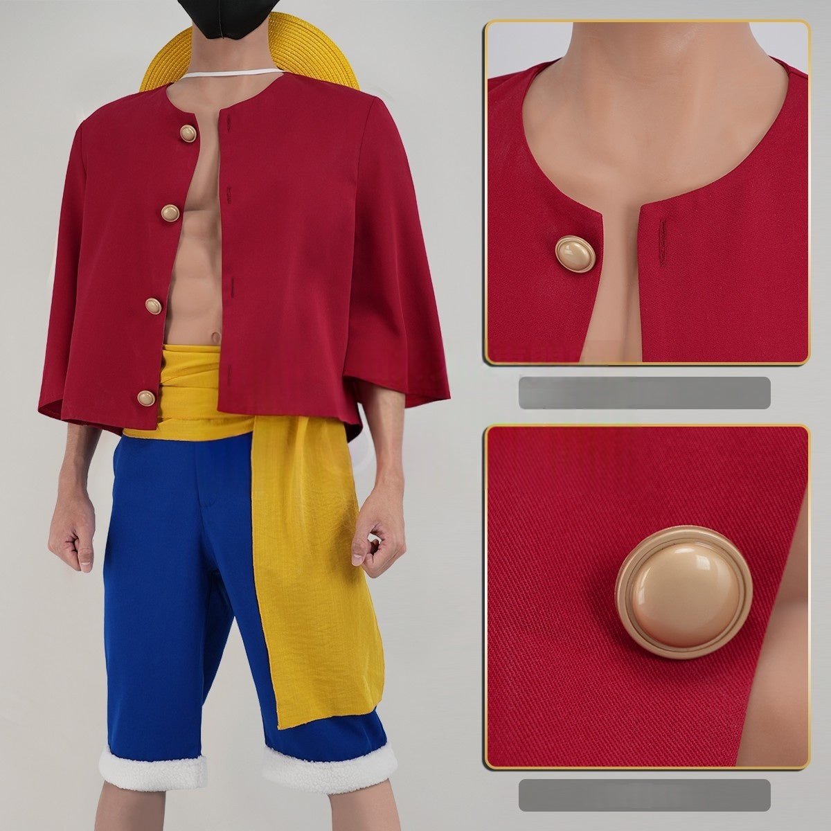 Fantasia de Monkey D. Luffy - Traje Premium de One Piece - Estrela Cosplay