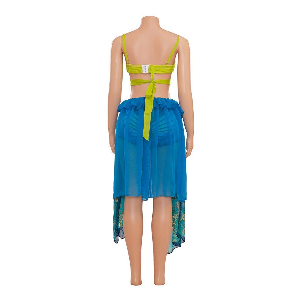 Fantasia Britney Spears Escrava Vestido Azul Dança | Traje de Cosplay - Estrela Cosplay