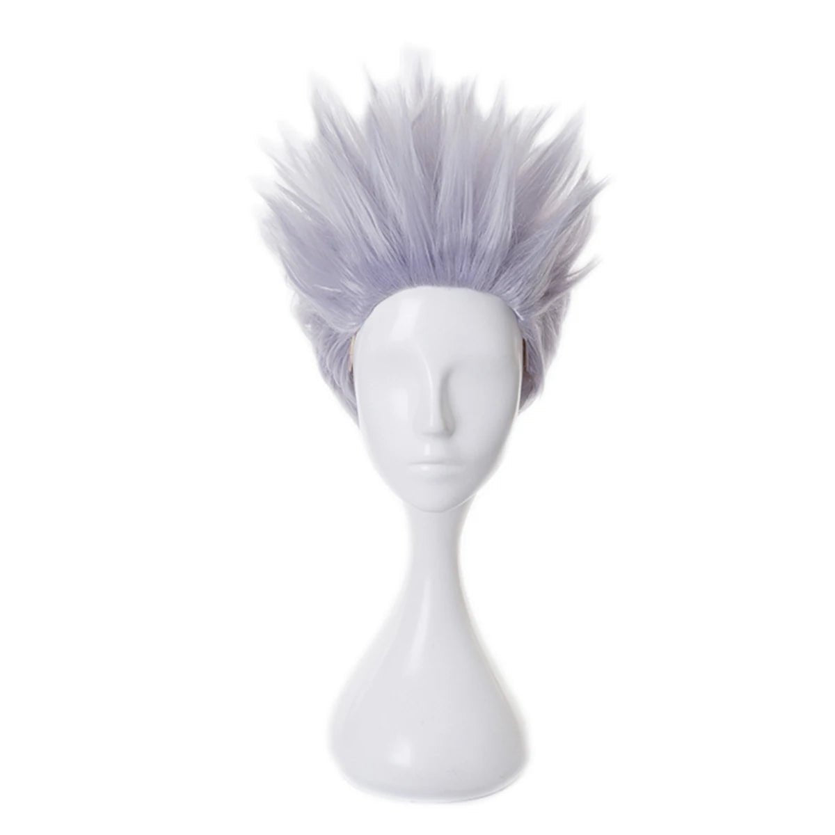 Peruca de Satoru Gojo Cosplay Jujutsu Kaisen - Fibra Sintética Ajustável para Halloween e Festas de Anime - Estrela Cosplay