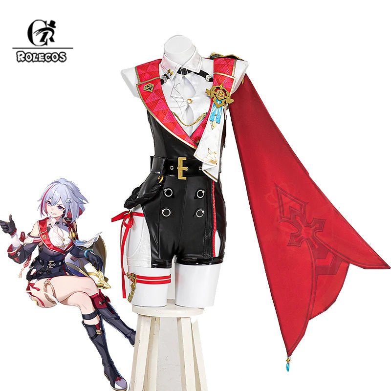 Traje de Cosplay Topaz & Numby de Honkai Star Rail para Mulheres - Macacão Completo com Capa - Estrela Cosplay
