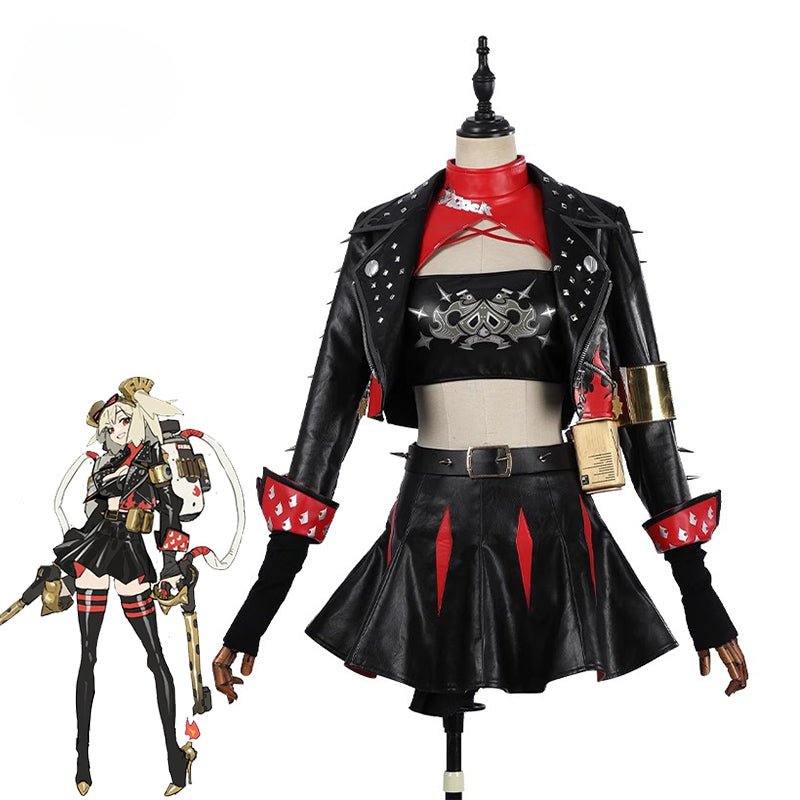 Fantasia Zenless Zone Zero Burnice Branco - Os Filhos de Calydon Uniforme Punk para Festa de Halloween - Estrela Cosplay