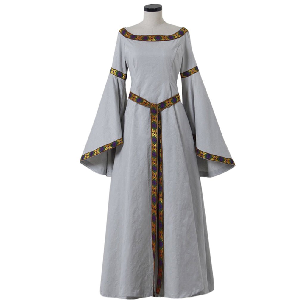 Vestido Branco de Princesa Medieval Real para Natal, Mascarada e Fantasia Histórica da Rainha Elizabeth - Estrela Cosplay