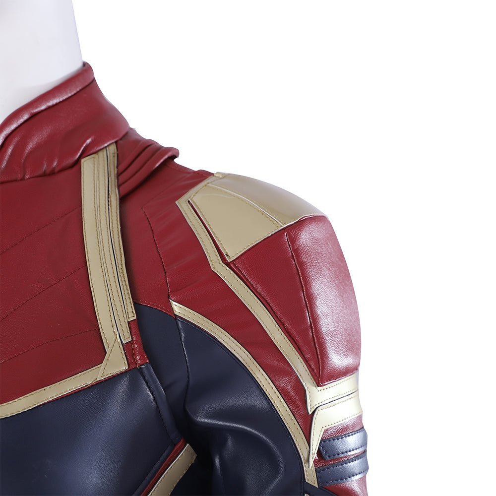 Traje de Cosplay da Capitã Marvel Versão Vermelha - Roupa da Capitã Marvel (Carol Danvers) do Filme - Estrela Cosplay
