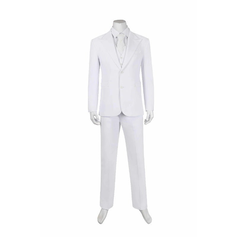 Traje de Cosplay Joker 2 Arthur Fleck Branco - Conjunto Completo Terno, Camisa, Colete, Calça, Gravata - Estrela Cosplay