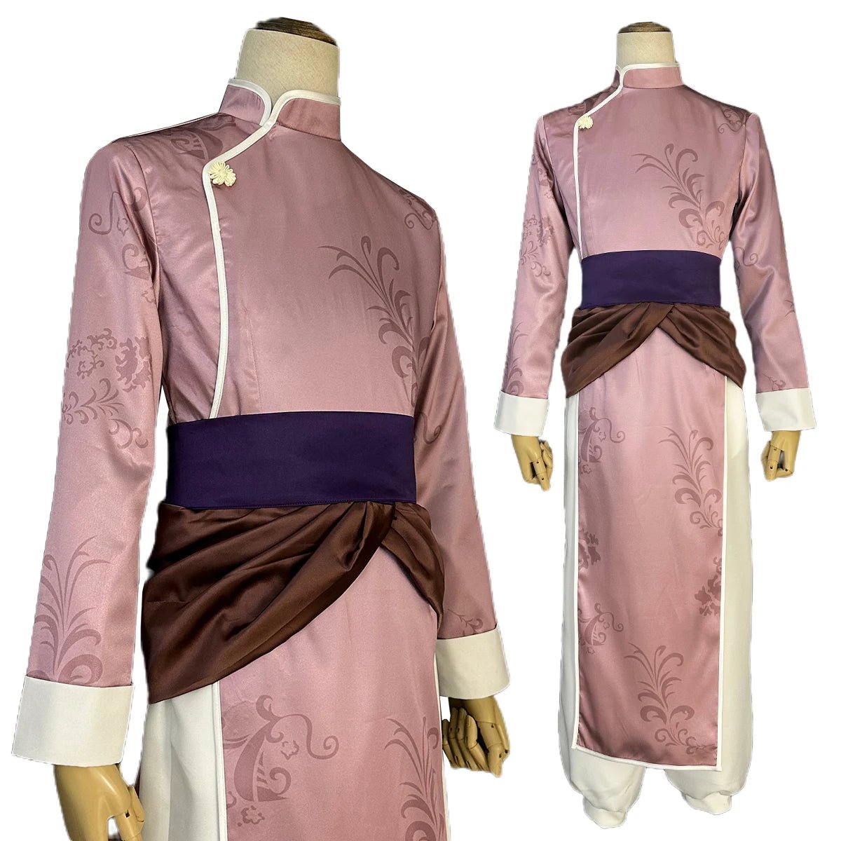 Fantasia Chigiri Blue Lock Anime - Traje Kung Fu Tang com Peruca de Fibras Sintéticas Rosa - Tamanho Ajustável - Estrela Cosplay