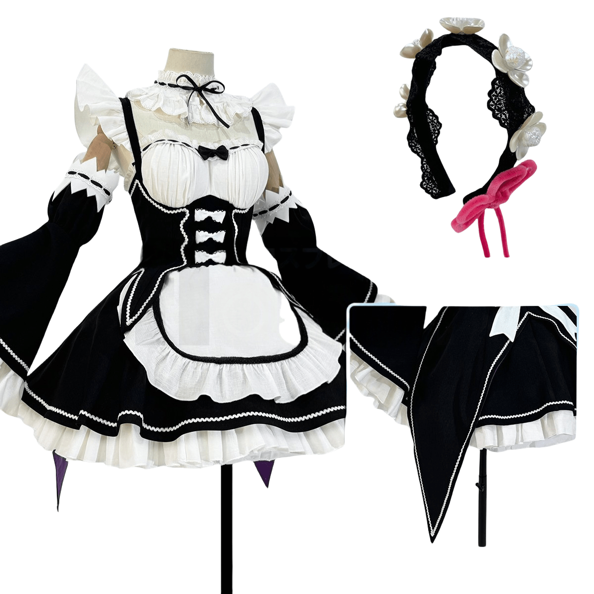 Fantasia de Cosplay Rem de Re:Zero - Começando a Vida em Outro Mundo - Estrela Cosplay