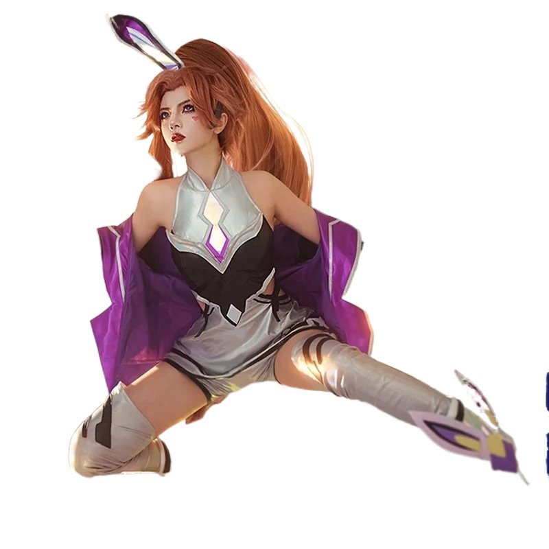 Fantasia de Cosplay Espirito Fantasia Miss Fortune para Mulheres - Conjunto Completo - Estrela Cosplay