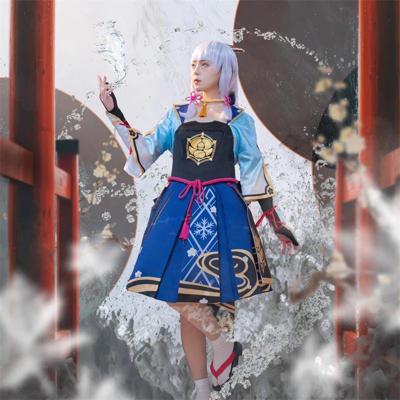 Fantasia Kamisato Ayaka de Genshin Impact para Mulheres - Traje de Cosplay Completo - Estrela Cosplay