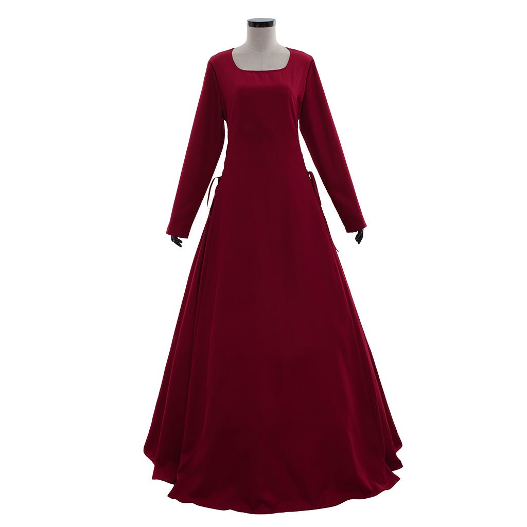 Vestido Gótico Vitoriano Vermelho para Mulheres | Vestido Elegante de Baile Renascença Vitoriana para Festa de Halloween - Estrela Cosplay
