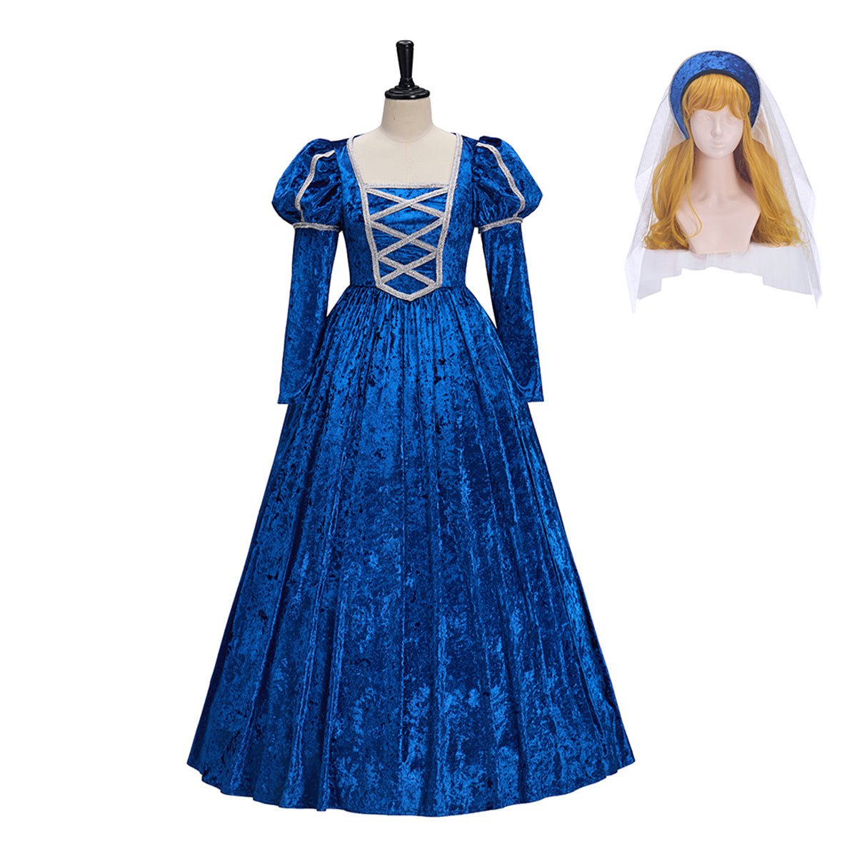 Vestido Azul Medieval Renascentista para Cosplay - Estrela Cosplay