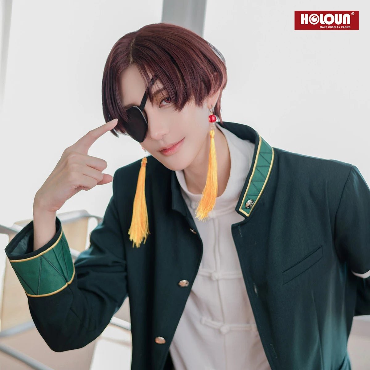 Traje de Cosplay Hayato Suo Wind Breaker Anime - Jaqueta Verde, Calça Preta, Camisa Kung Fu Branca - Estrela Cosplay