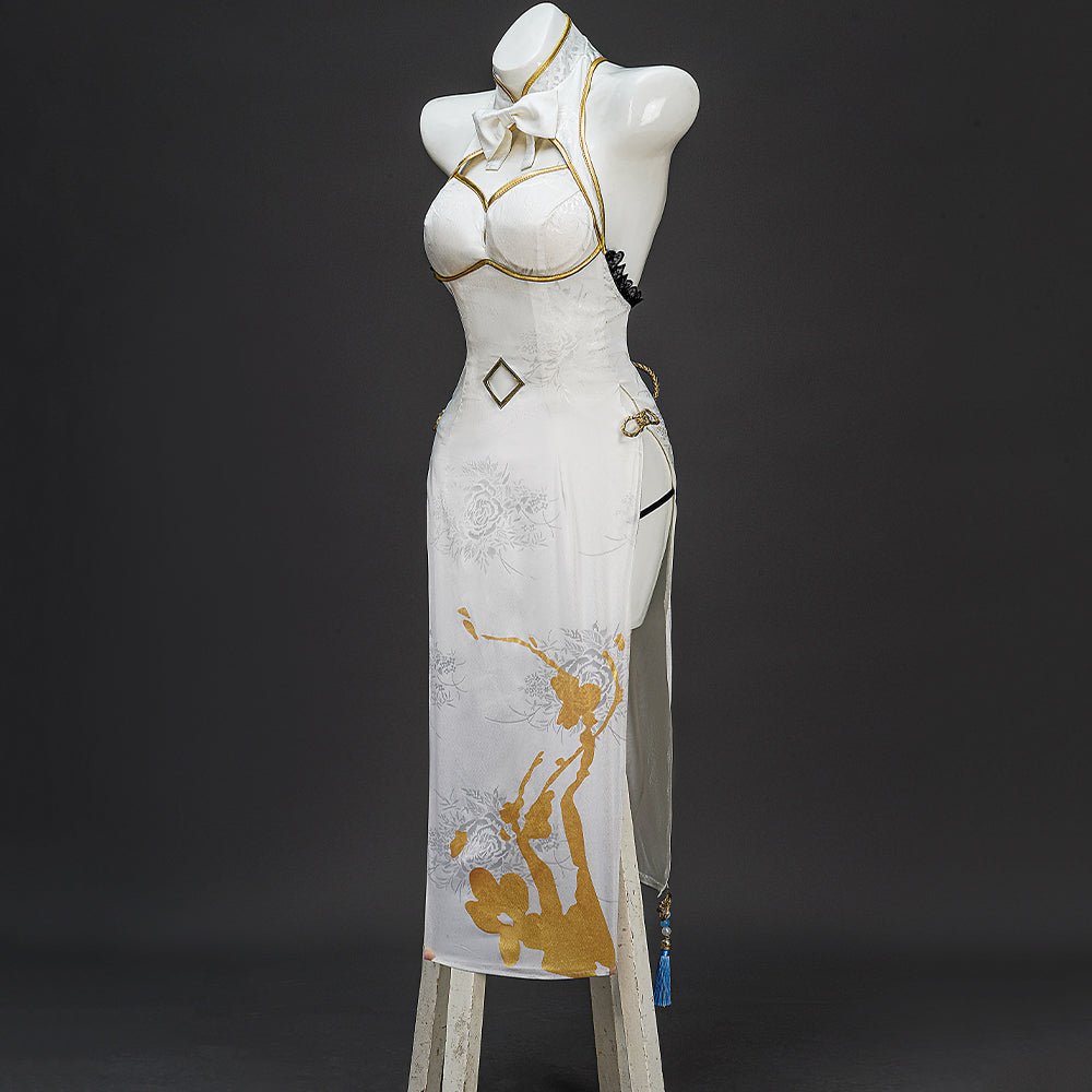 Fantasia Cosplay Re:Zero Emilia para Mulheres – Vestido de Anime com Chapéu para Halloween e Festas - Estrela Cosplay