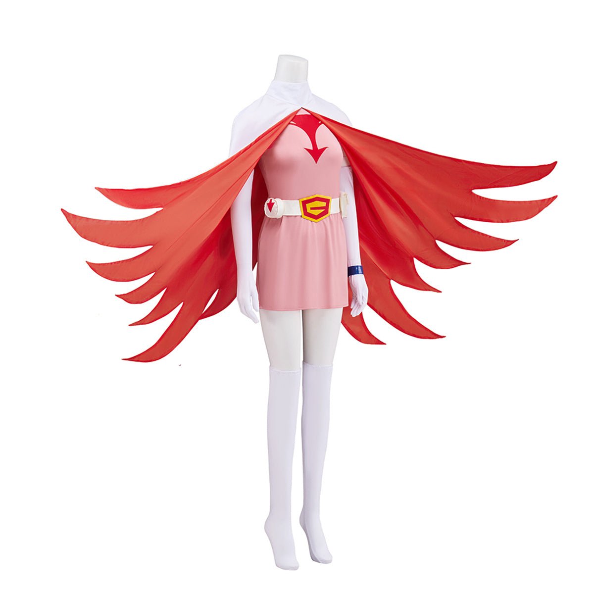 Fantasia Rosa Jun da Equipe Ninja Científica Gatchaman – Traje Oficial de Anime - Estrela Cosplay