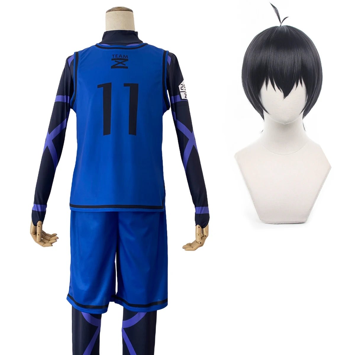 Peruca de Cosplay de Blue Lock - Isagi Yoichi, Chigiri Bachira, Rensuke Kunigami - Uniforme de Treino de Futebol - Estrela Cosplay