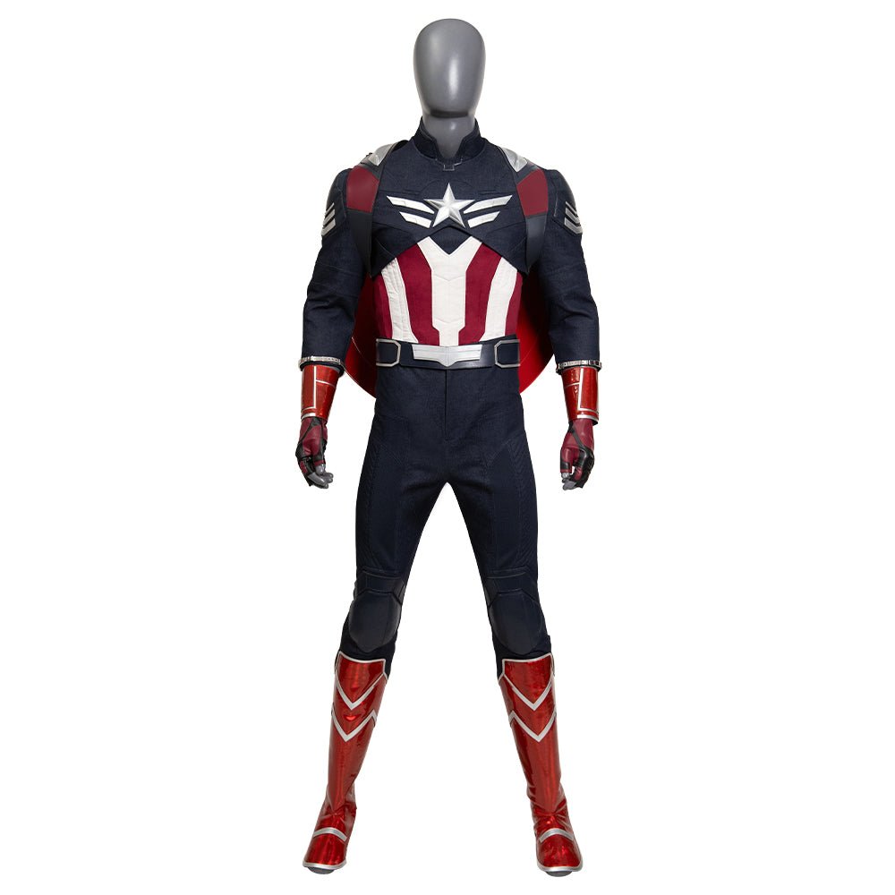 Fantasia de Cosplay do Capitão América 4 - Sam Wilson Trajes Premium - Estrela Cosplay