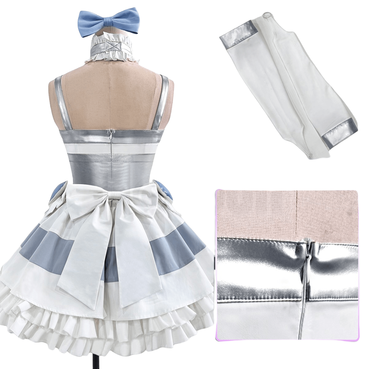 Meia-calça com Ligadeira Anime Cosplay Fantasia - Panty & Stocking com Garterbelt - Estrela Cosplay