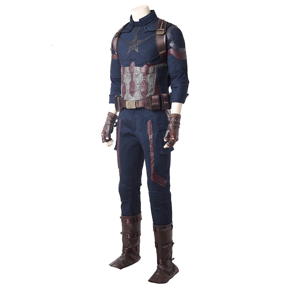 Fantasia de Cosplay do Capitão América - Guerra Infinita dos Vingadores - Réplica Premium do Filme - Estrela Cosplay