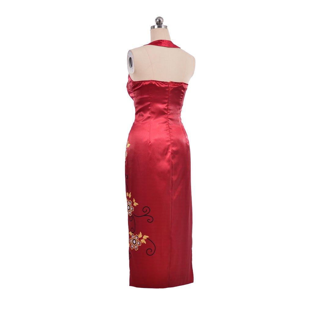 Vestido Cheongsam Vermelho Estampado Ada Wong Cosplay | Resident Evil - Estrela Cosplay