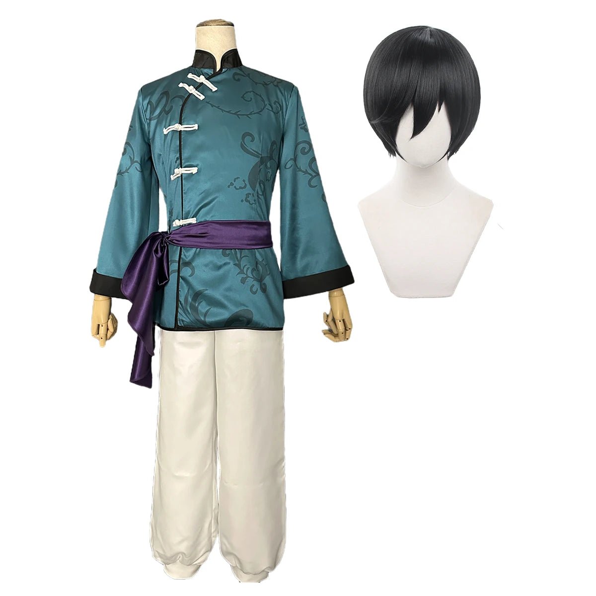 Fantasia Cosplay Rin Itoshi Blue Lock China Kung Fu Tang Peruca Rosa Fibra Sintética Tamanho Ajustável Presente - Estrela Cosplay