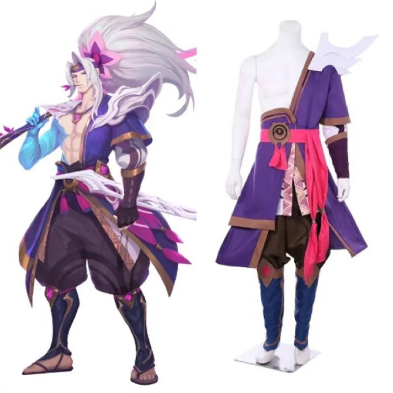 Traje de Cosplay Spirit Blossom Yasuo para Adultos - Fantasia para Halloween e Festas Temáticas - Estrela Cosplay