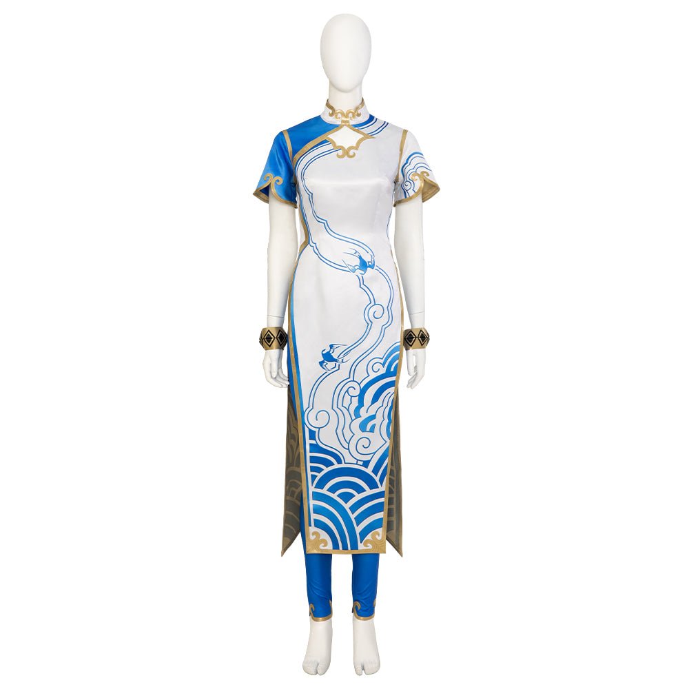 Traje de Cosplay Chun-Li com Cheongsam de Street Fighter - Estrela Cosplay