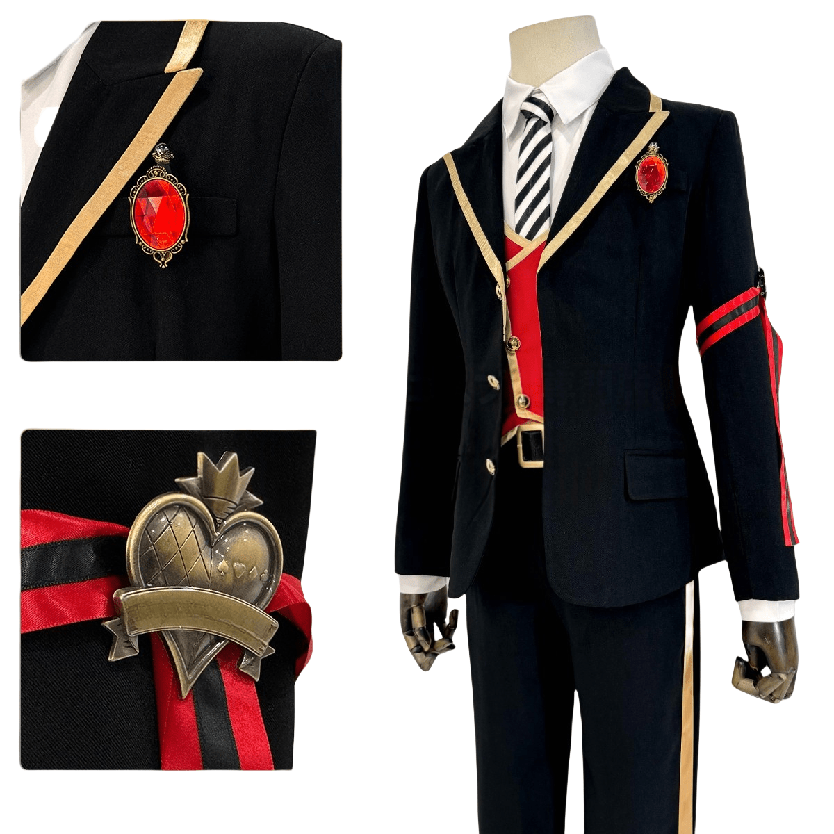 Fantasia de Cosplay Riddle Rosehearts Twisted Wonderland - Qualidade Premium - Estrela Cosplay