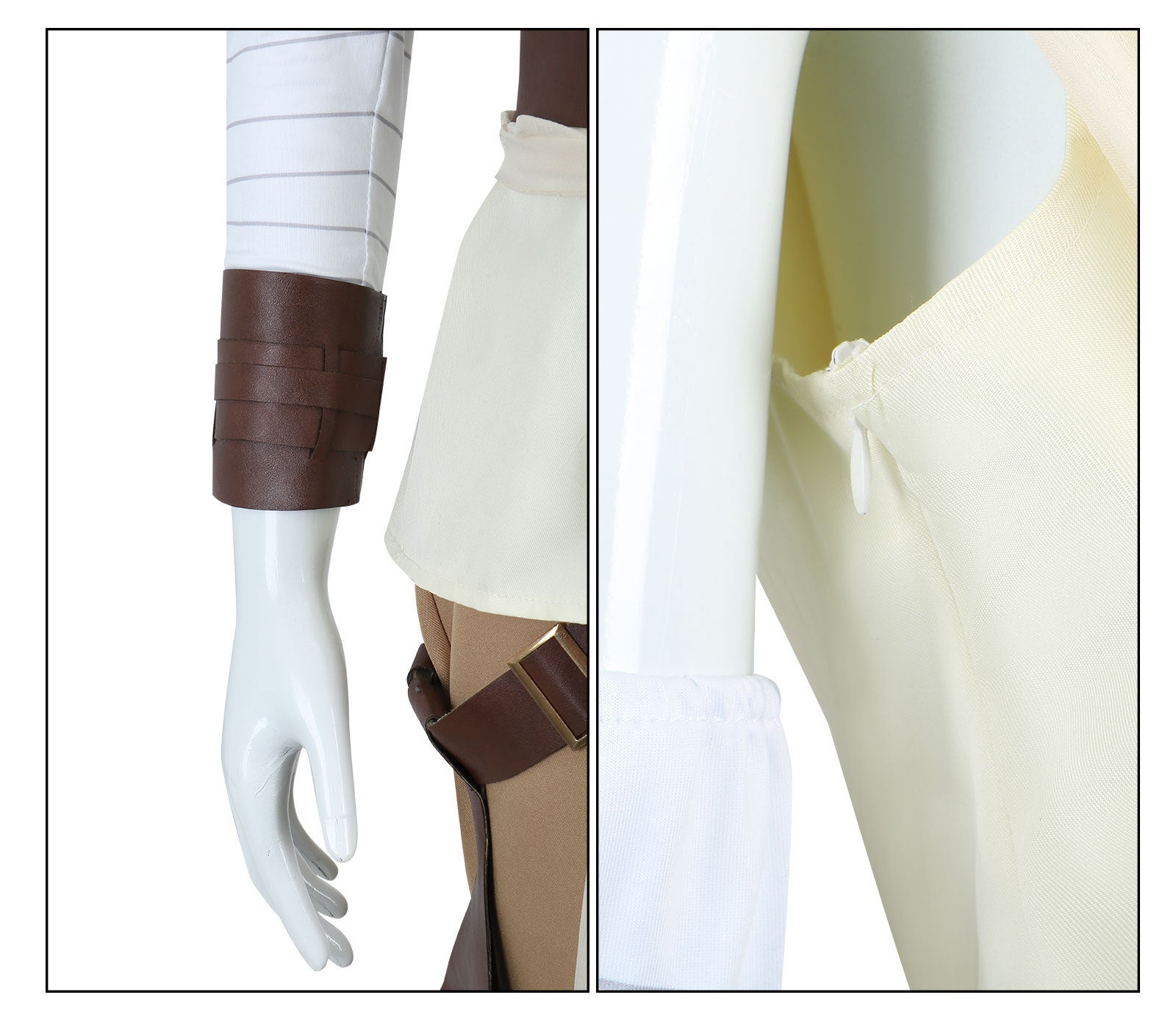 Traje de Cavaleiro Jedi Rey de Star Wars – Fantasia Premium para Cosplay e Halloween - Estrela Cosplay