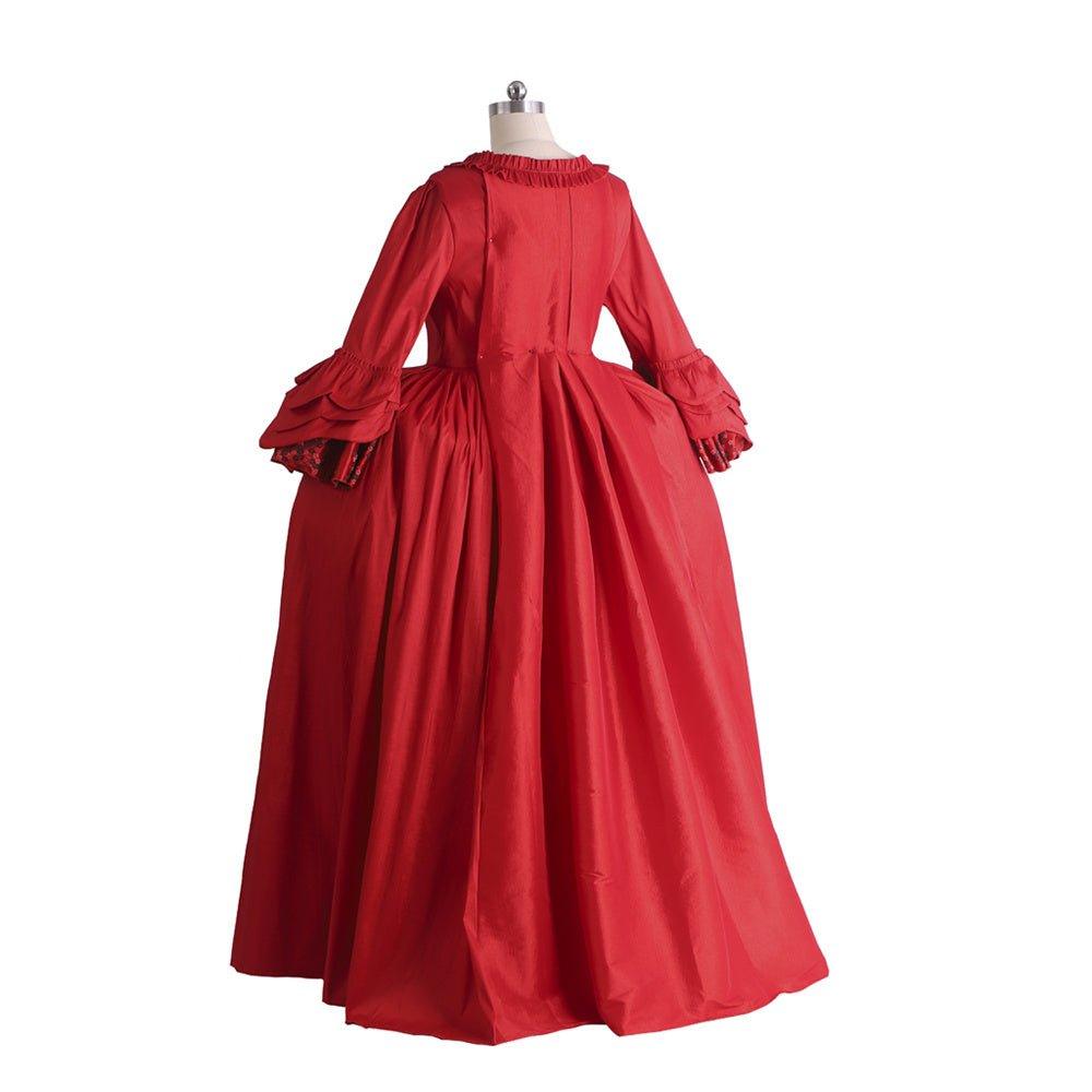 Vestido Rococó Vermelho do Século 18 com Renda - Estilo Majestoso Marie Antoinette da Estrela do Cosplay - Estrela Cosplay
