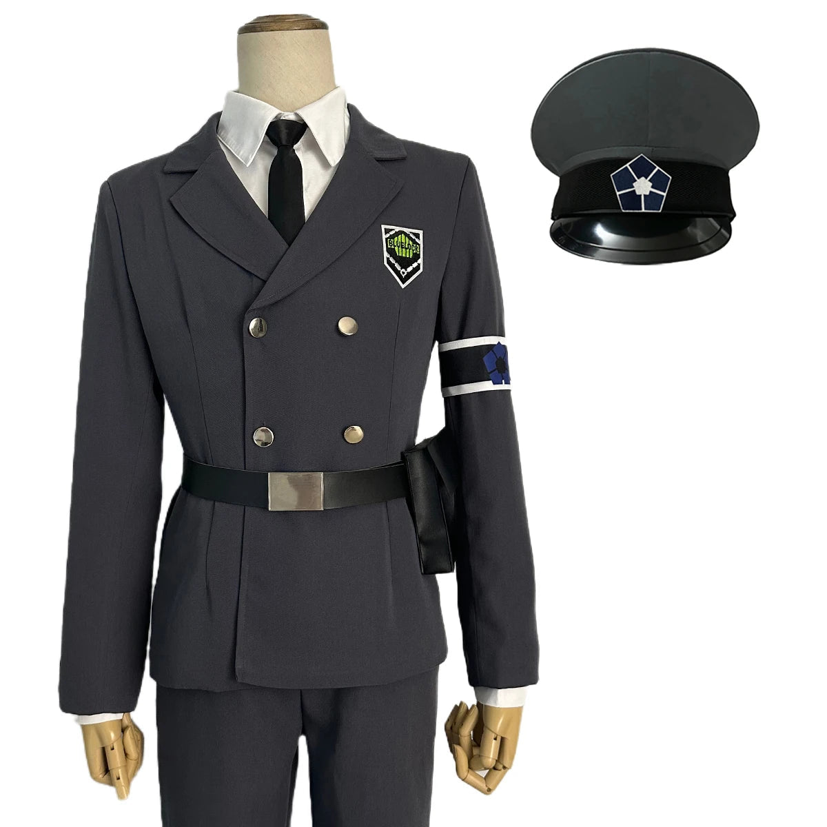 Traje de Cosplay Guarda da Exposição Blue Lock Anime - Rin Itoshi, Isagi, Bachira, Nagi, Chigiri, Reo, Barou, Kunigami com Peruca e Rede de Rosa - Estrela Cosplay