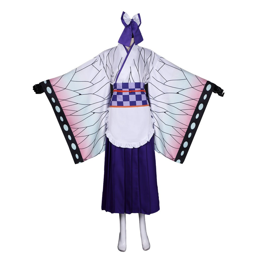 Vestido de Avental Lolita Kochou Shinobu de Demon Slayer: Kimetsu no Yaiba - Cosplay - Estrela Cosplay