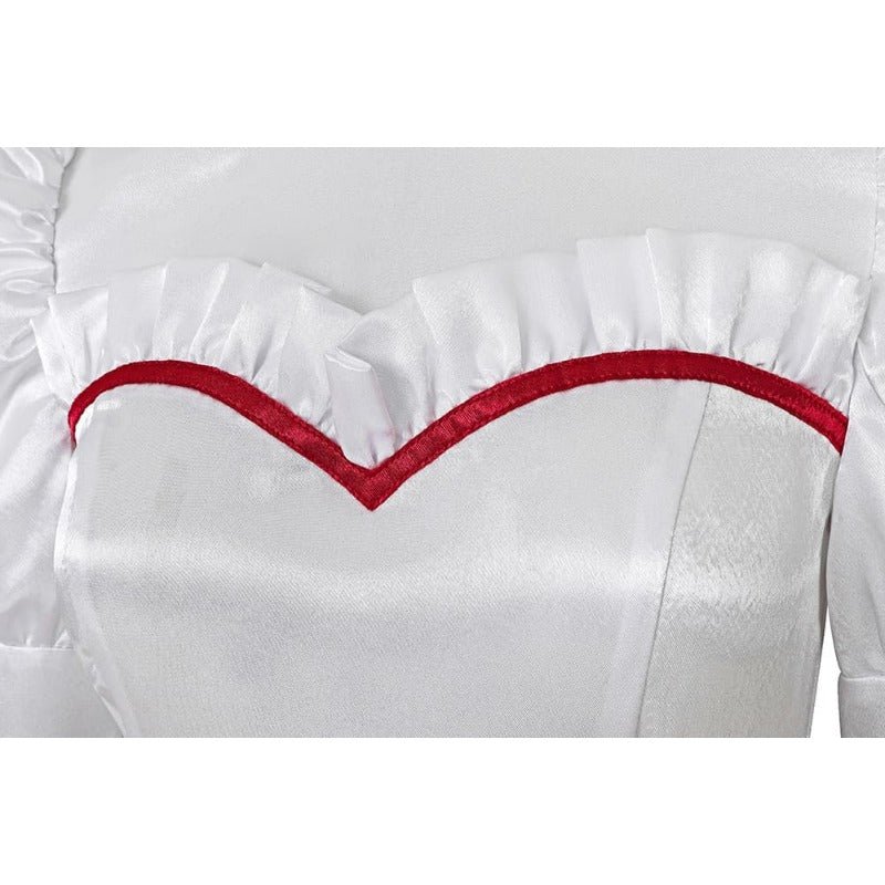 Fantasma Noiva Annabelle Cosplay Vestido Princesa Branco Longo para Halloween e Festas - Estrela Cosplay