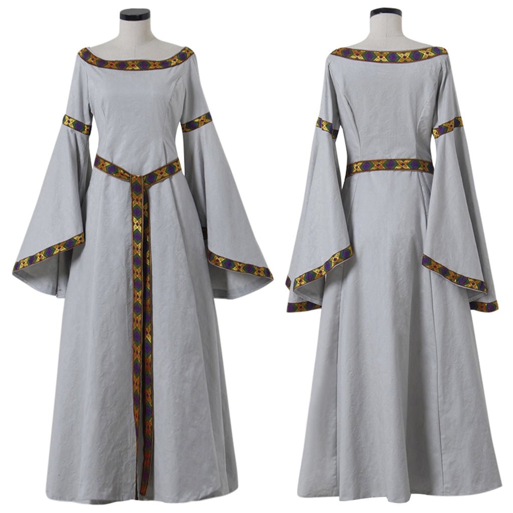 Vestido Branco de Princesa Medieval Real para Natal, Mascarada e Fantasia Histórica da Rainha Elizabeth - Estrela Cosplay