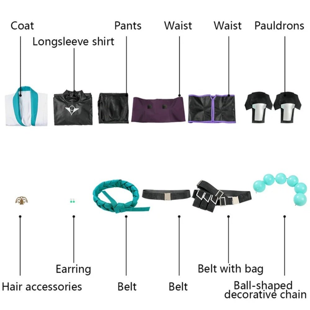 Fantasia de Cosplay Sage Valorant para Mulheres - Traje para Festa de Halloween e Carnaval - Estrela Cosplay