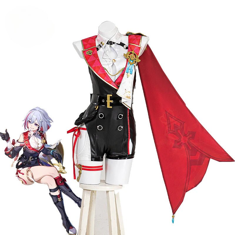 Traje de Cosplay Topaz & Numby de Honkai Star Rail para Mulheres - Macacão Completo com Capa - Estrela Cosplay