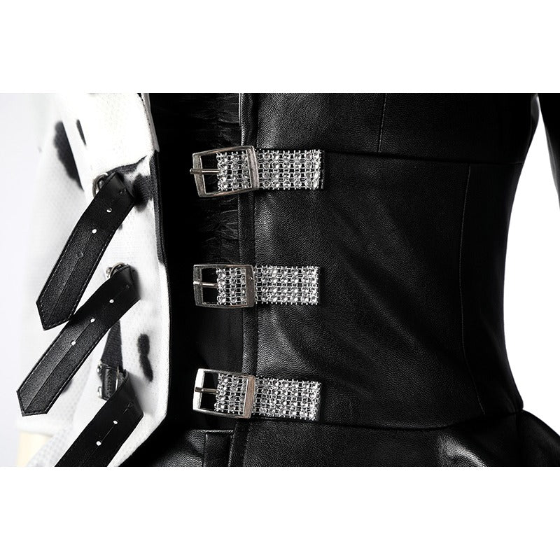 Casaco de Cosplay Cruella De Vil - Traje Estiloso Inspirado em Vilão para Halloween e Festas - Estrela Cosplay