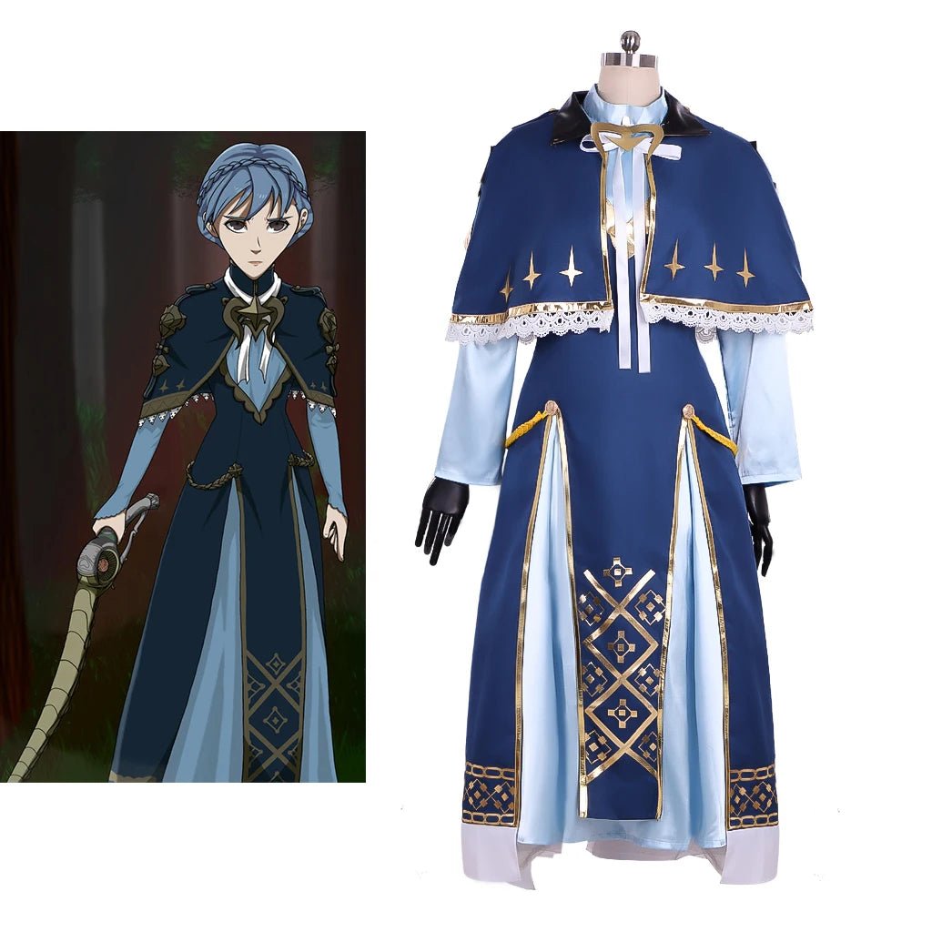 Fantasia de Marianne de Fire Emblem - Uniforme Azul para Mulher, Traje para Festa de Halloween, Comic Con e Espetáculos - Estrela Cosplay