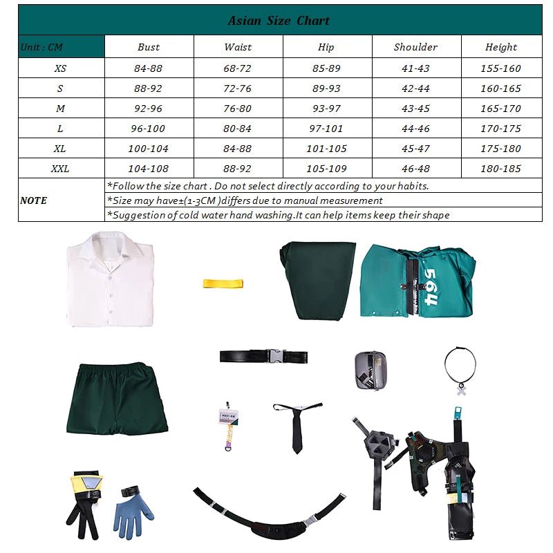 Conjunto Completo de Cosplay Harumasa Zenless Zone Zero para Homens e Mulheres - Estrela Cosplay