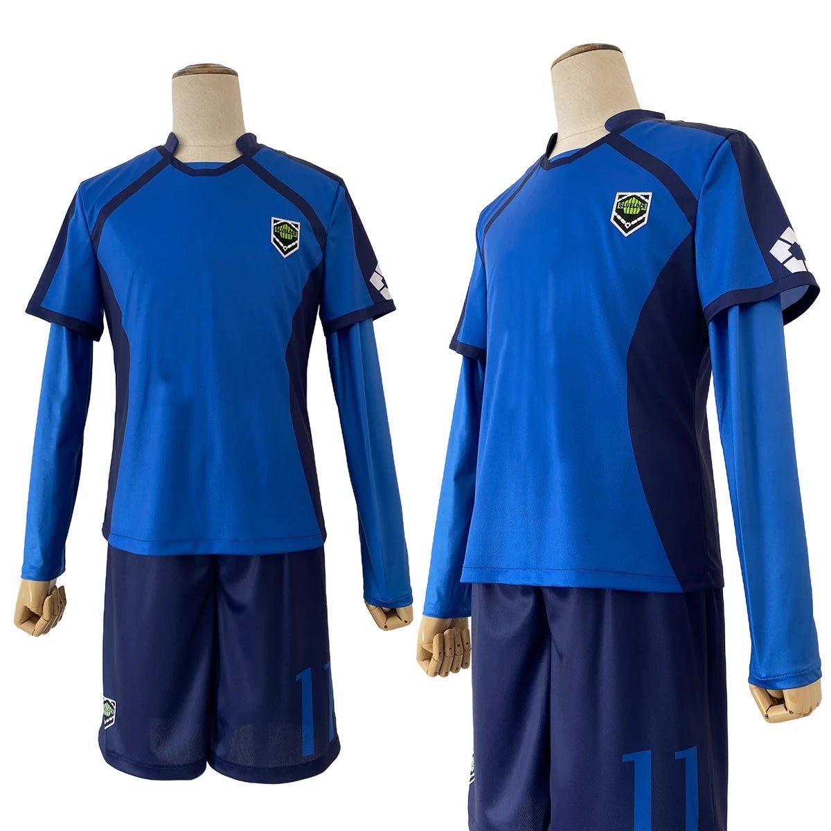 Fantasia Cosplay Blue Lock Bastard Munchen Vermelho Azul Uniforme de Futebol DIY Presente Anime - Estrela Cosplay