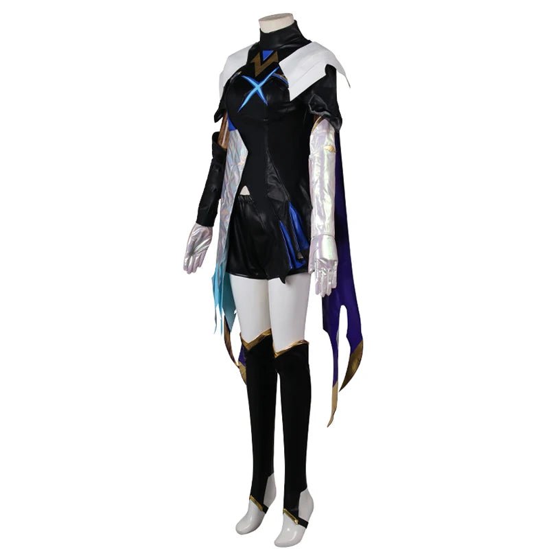 Fantasia de Ashe do LOL DRX para Mulheres - Traje de Cosplay de Ashe do Jogo LOL - Fantasia de Halloween com Chapéu - Estrela Cosplay